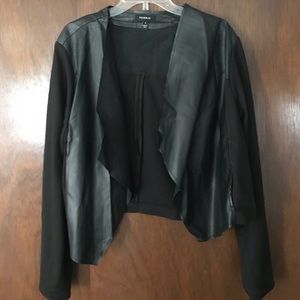 Black Torrid Jacket with Leather Accent